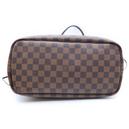 Louis Vuitton Damier Neverfull MM Tote Bag Brown Leather — view 4