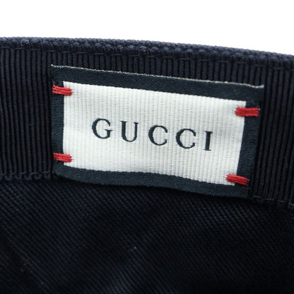 Gucci Embroidered Baseball Cap Cotton Black 48 Hat — view 6