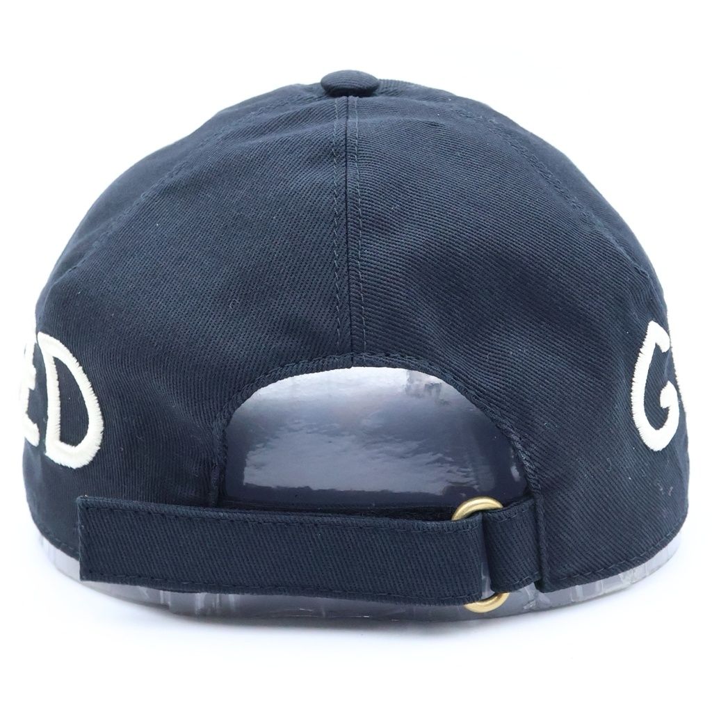 Gucci Embroidered Baseball Cap Cotton Black 48 Hat — view 2