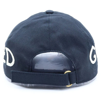Gucci Embroidered Baseball Cap Cotton Black 48 Hat — view 2