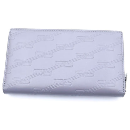 Balenciaga Zip Around Wallet BB Logo Leather Gray — view 2