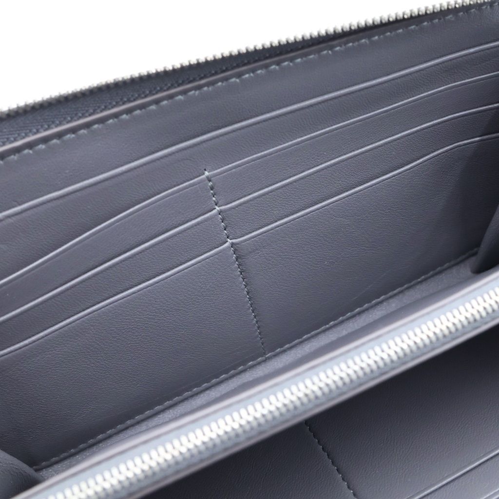 Balenciaga Zip Around Wallet BB Logo Leather Gray — view 5