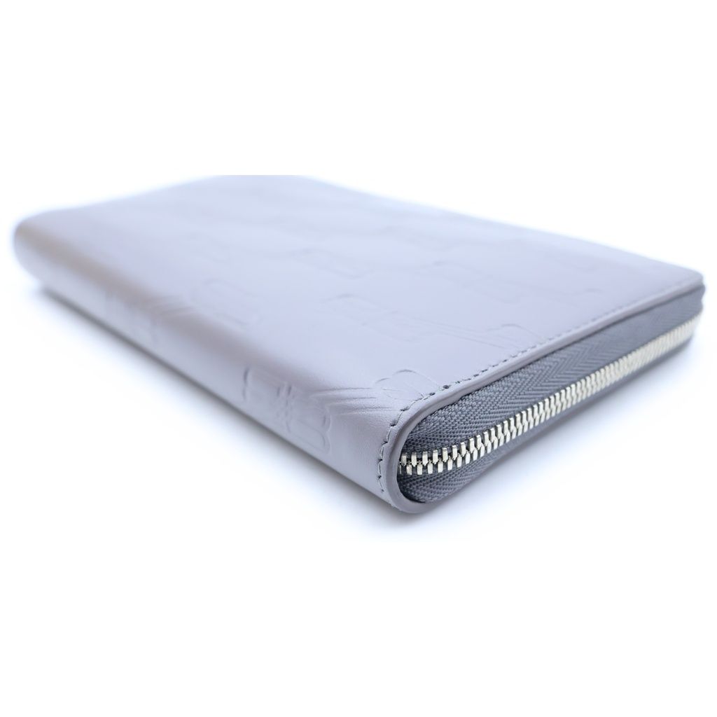 Balenciaga Zip Around Wallet BB Logo Leather Gray — view 4
