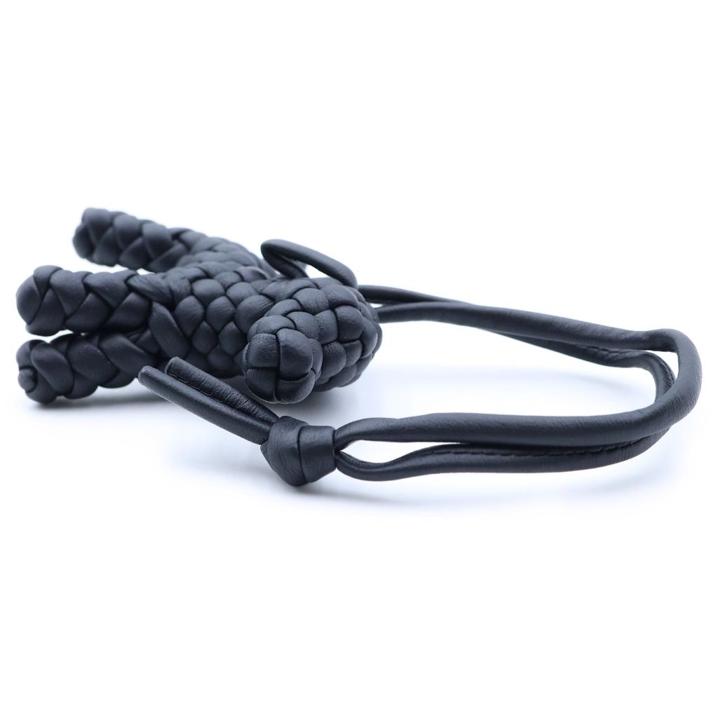 Bottega Veneta Intrecciato Dock Charm Black Keychain — view 4