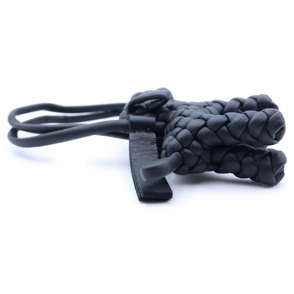 Bottega Veneta Intrecciato Dock Charm Black Keychain — view 3