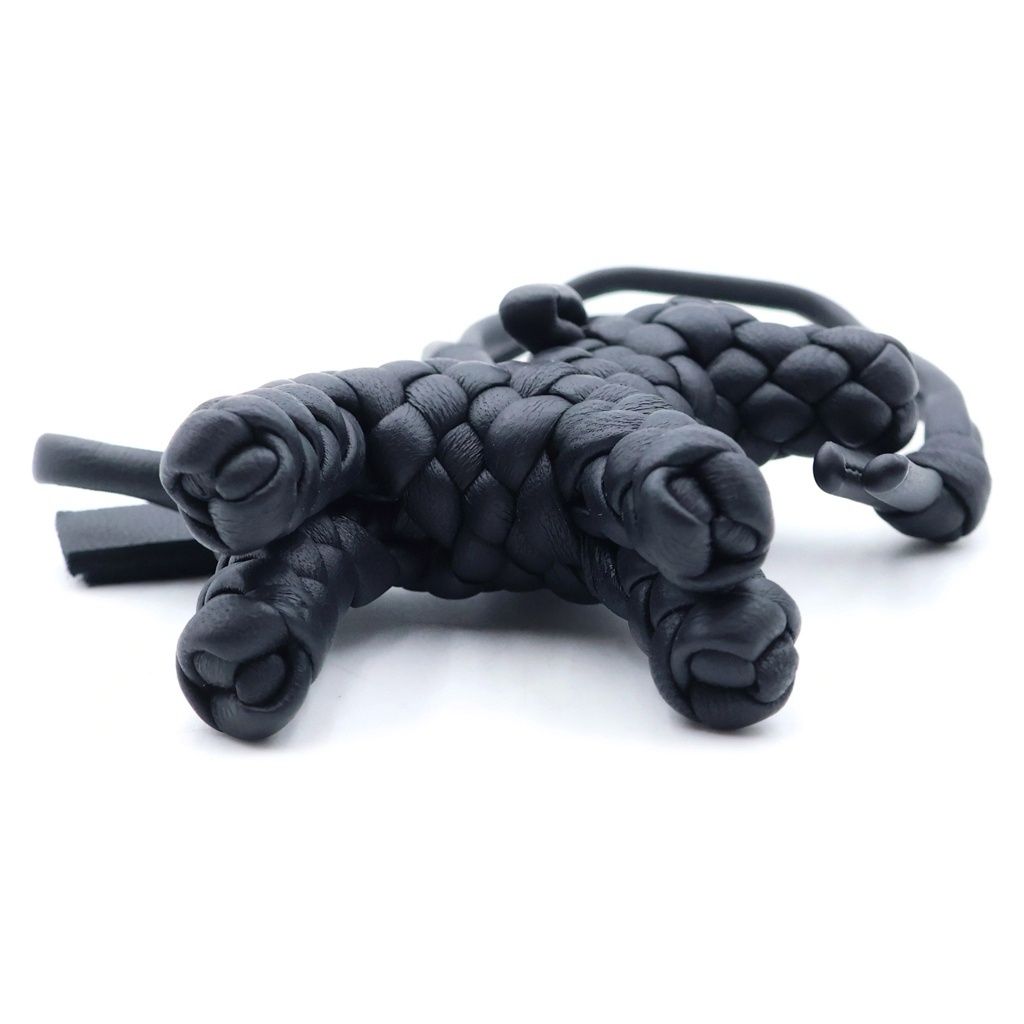 Bottega Veneta Intrecciato Dock Charm Black Keychain — view 5