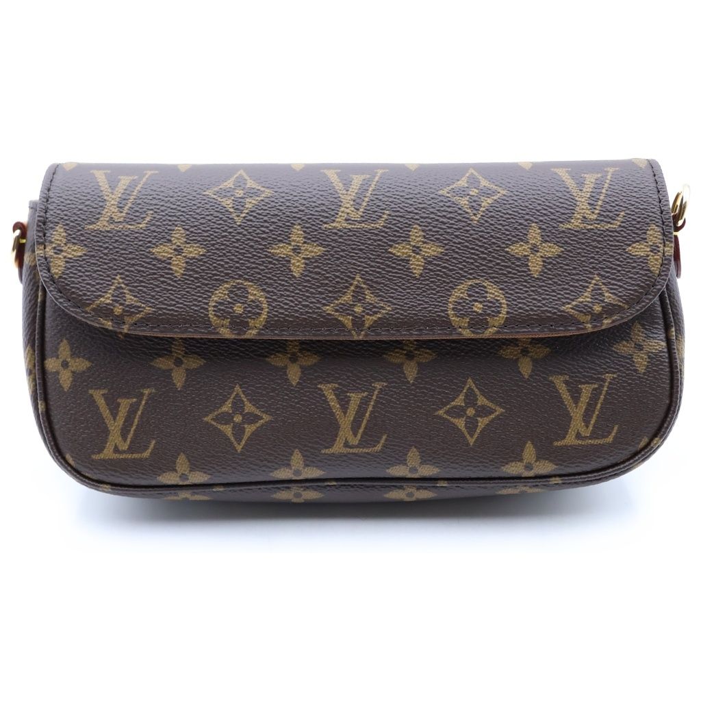 Louis Vuitton Monogram Wallet on Chain Ivy Shoulder Bag Brown Leather