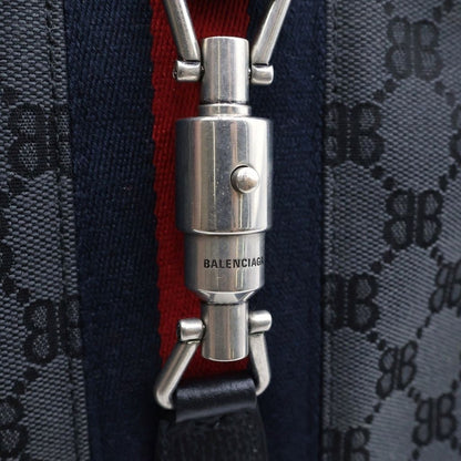 Gucci Hacker Project Jackie BB Canvas Leather Bag Black Silver — view 6