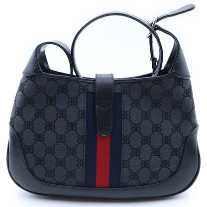 Gucci Hacker Project Jackie BB Canvas Leather Bag Black Silver — view 2