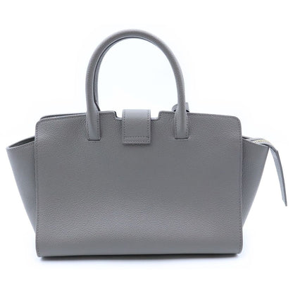 Saint Laurent Downtown Baby Cabas Leather Cassandra Logo Handbag Greige Gold — view 2