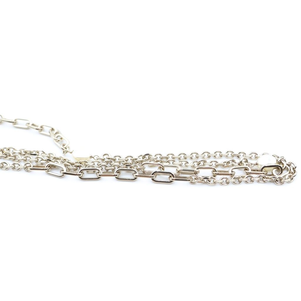 Dior My Cannage Calfskin Leather Daily Chain Shoulder Bag Pouch White Gold — view 7