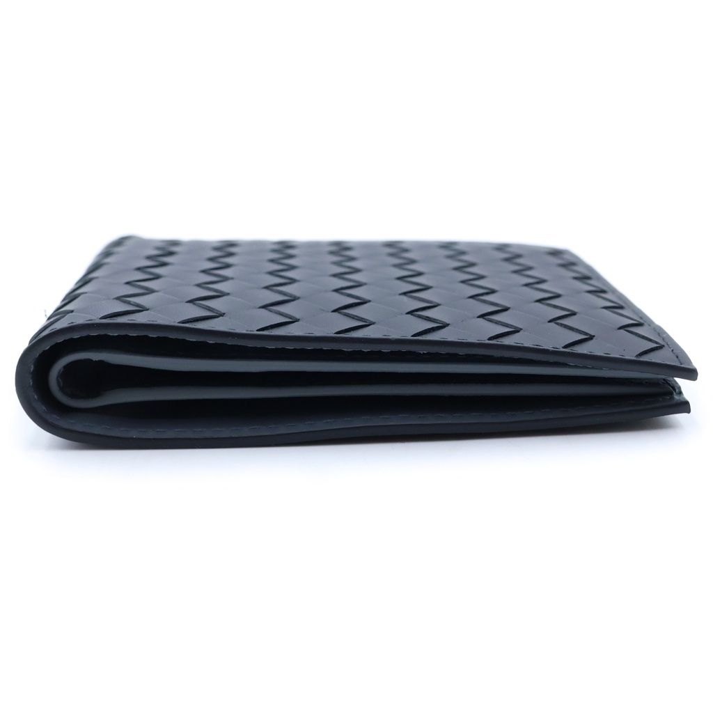 Bottega Veneta Intrecciato Leather Compact Wallet Bifold Black — view 4