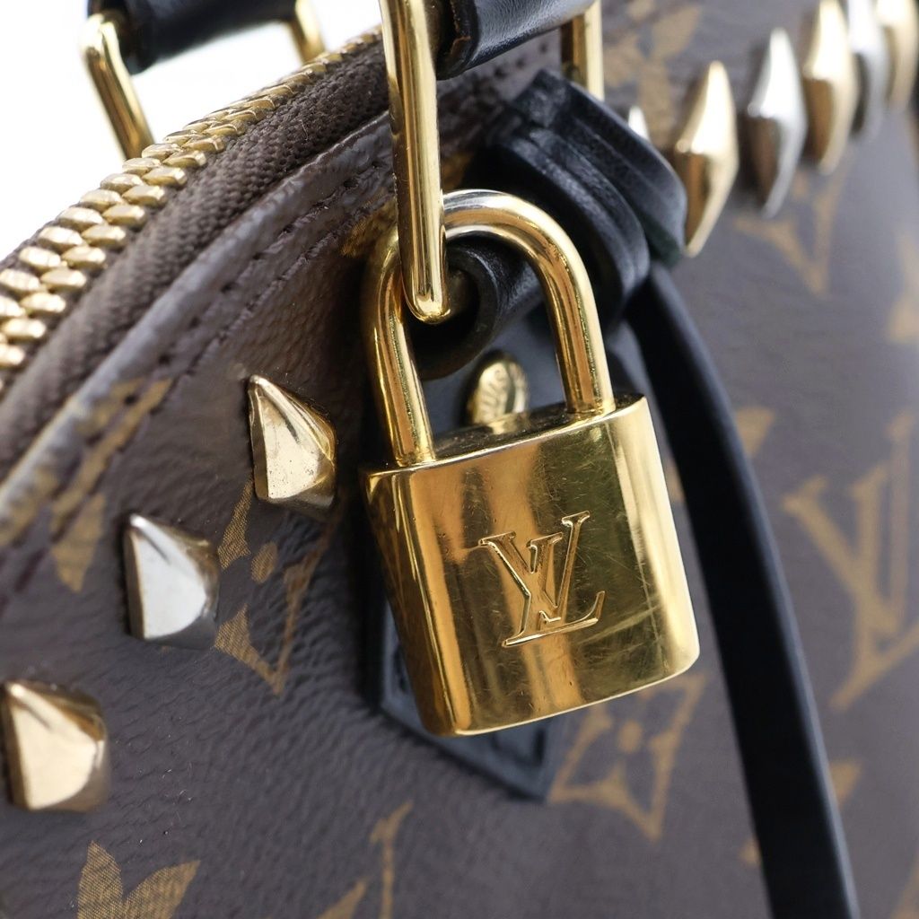 Louis Vuitton Monogram Alma PM Cruise Collection Handbag Brown Black Leather — view 7
