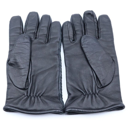 Bottega Veneta Intrecciato Leather Gloves Black — view 2