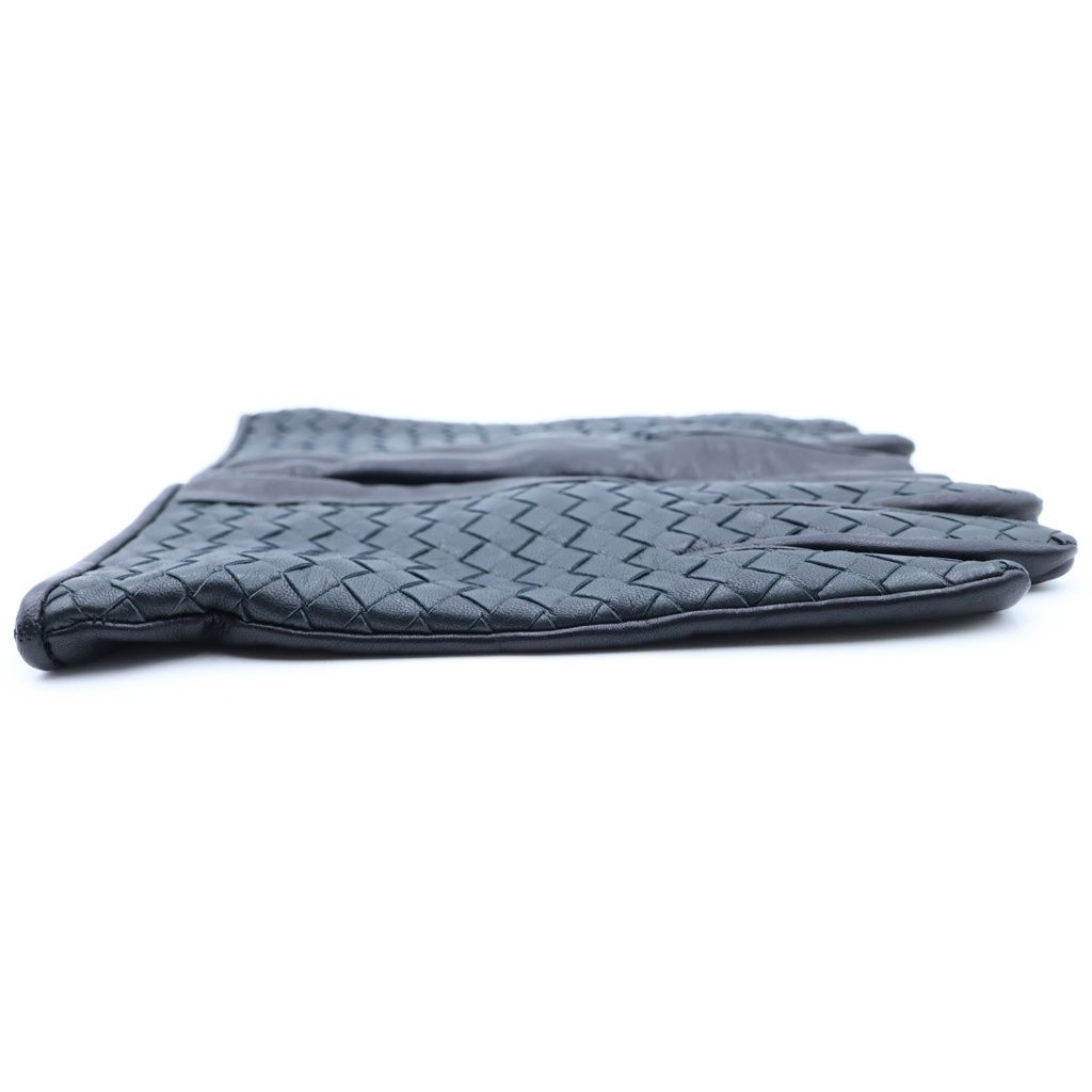 Bottega Veneta Intrecciato Leather Gloves Black — view 3