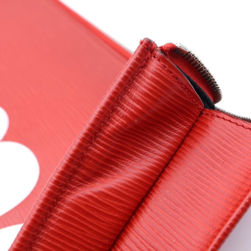 Louis Vuitton Supreme LV Pochette Jour GM Suprem GM Epi Leather Clutch Red — view 7