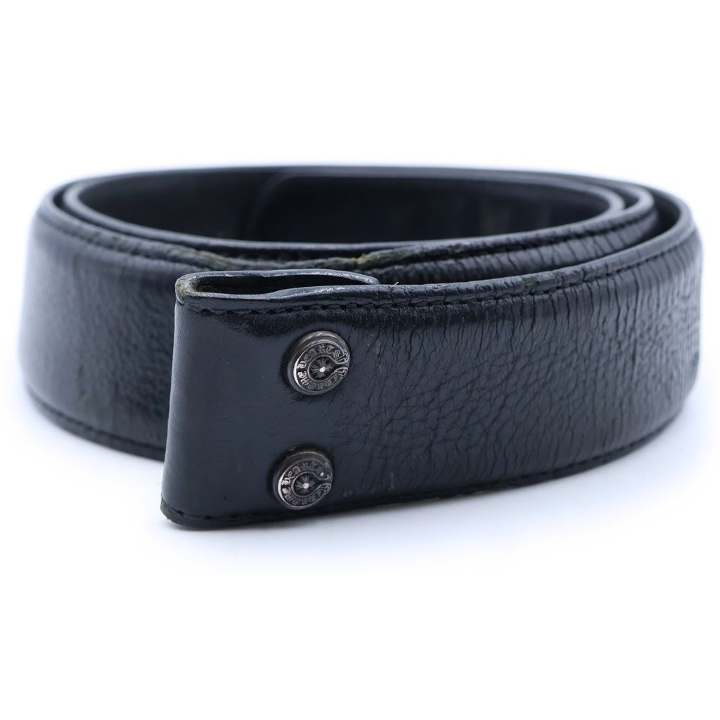 Chrome Hearts 1.5 Strap Leather Belt Horseshoe Rivet
