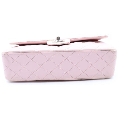 Chanel Quilted 25 Double Flap Chain Shoulder Bag Pink Lambskin Silver — view 4