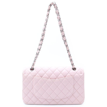 Chanel Quilted 25 Double Flap Chain Shoulder Bag Pink Lambskin Silver — view 2