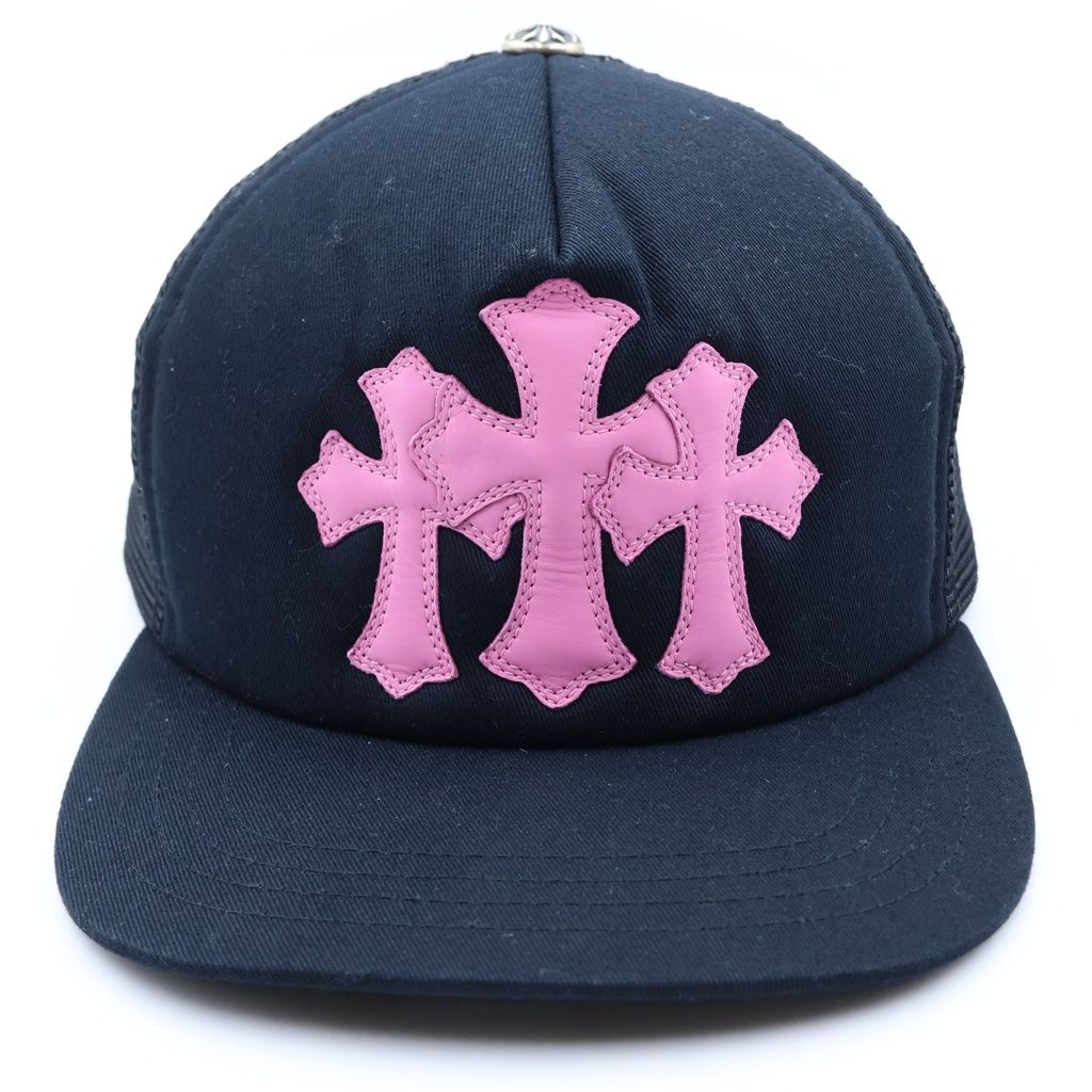 Chrome Hearts Trucker Cap Truckkhaki Cap Leather Patch Hat — view 4