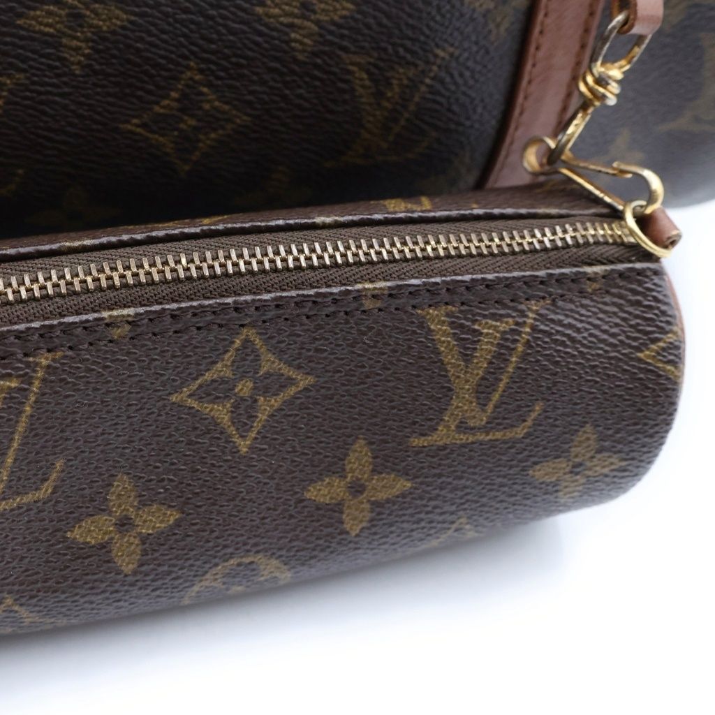 Louis Vuitton Monogram Vintage Handbag Brown Leather — view 7