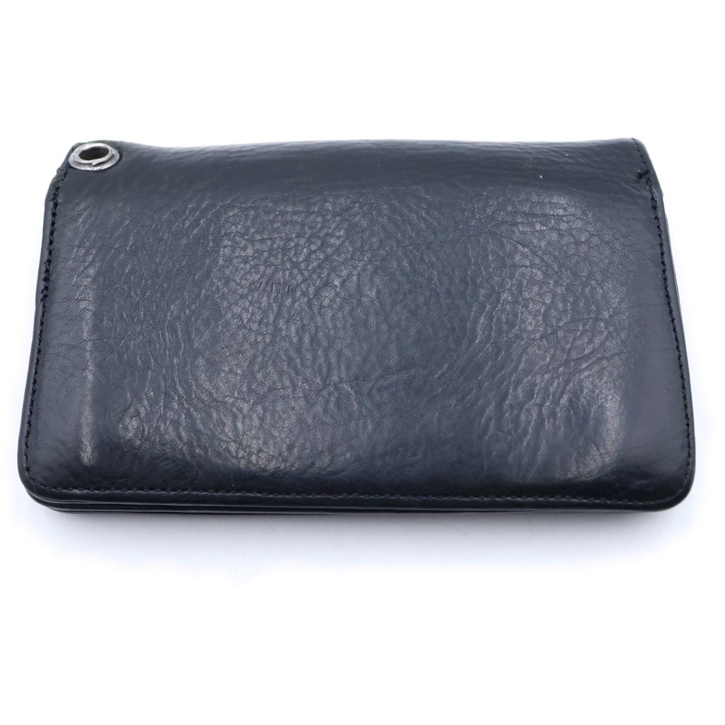 Chrome Hearts Cross Ball Button Leather Wallet Black — view 2