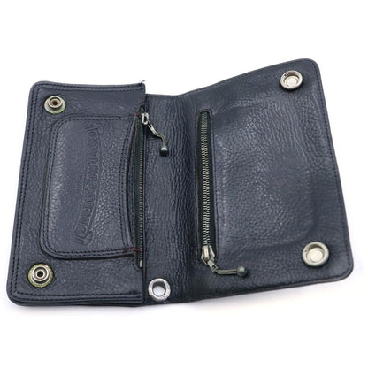 Chrome Hearts Cross Ball Button Leather Wallet Black — view 4