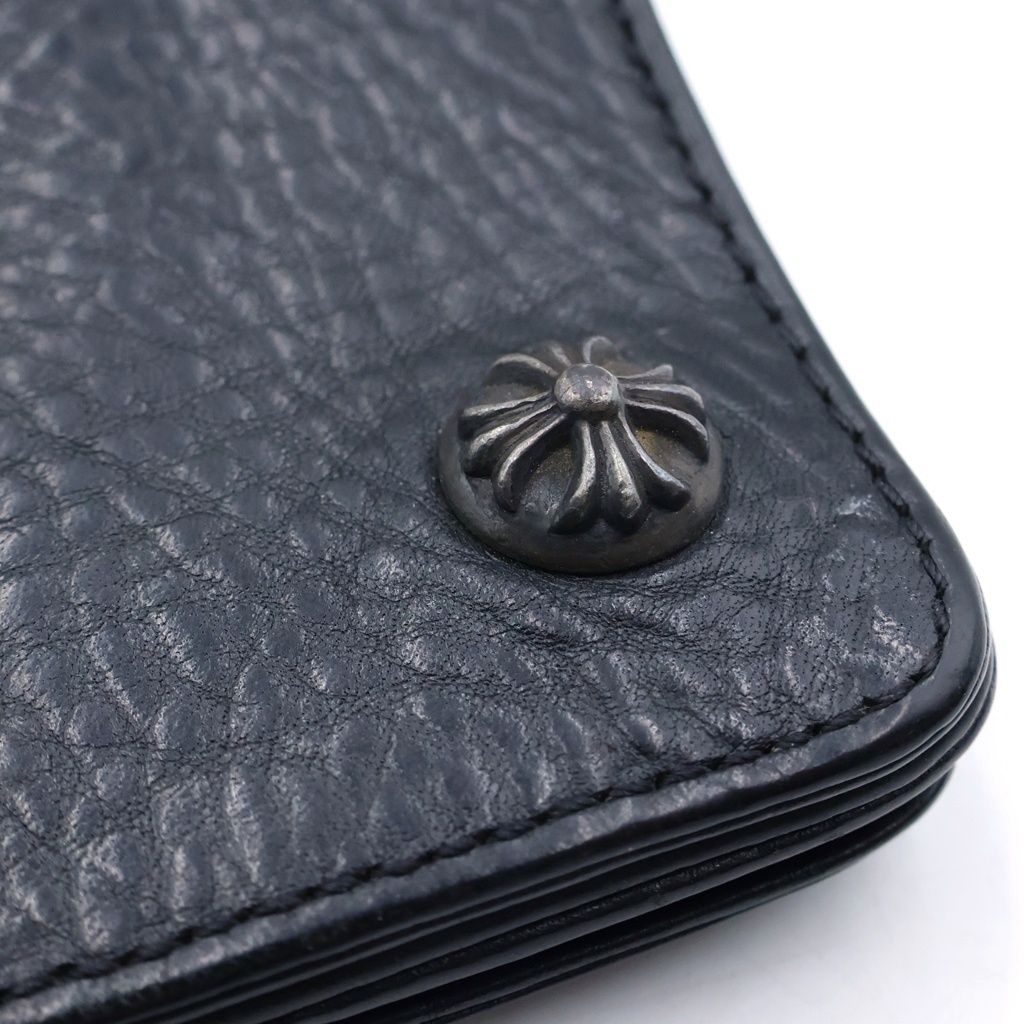 Chrome Hearts Cross Ball Button Leather Wallet Black — view 5