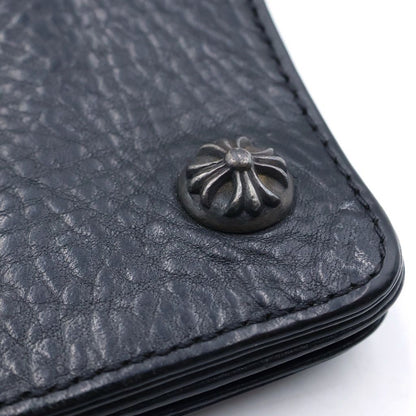 Chrome Hearts Cross Ball Button Leather Wallet Black — view 5