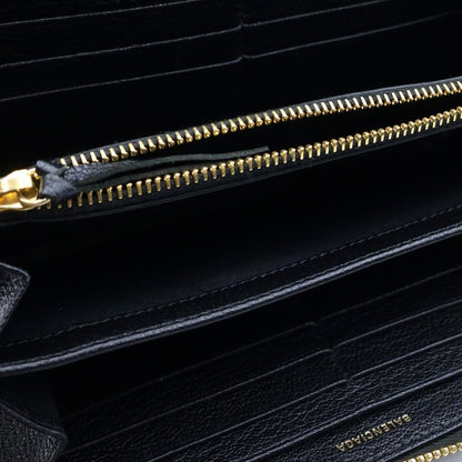 Balenciaga Classic Continental Zip Around Wallet Black Leather — view 5