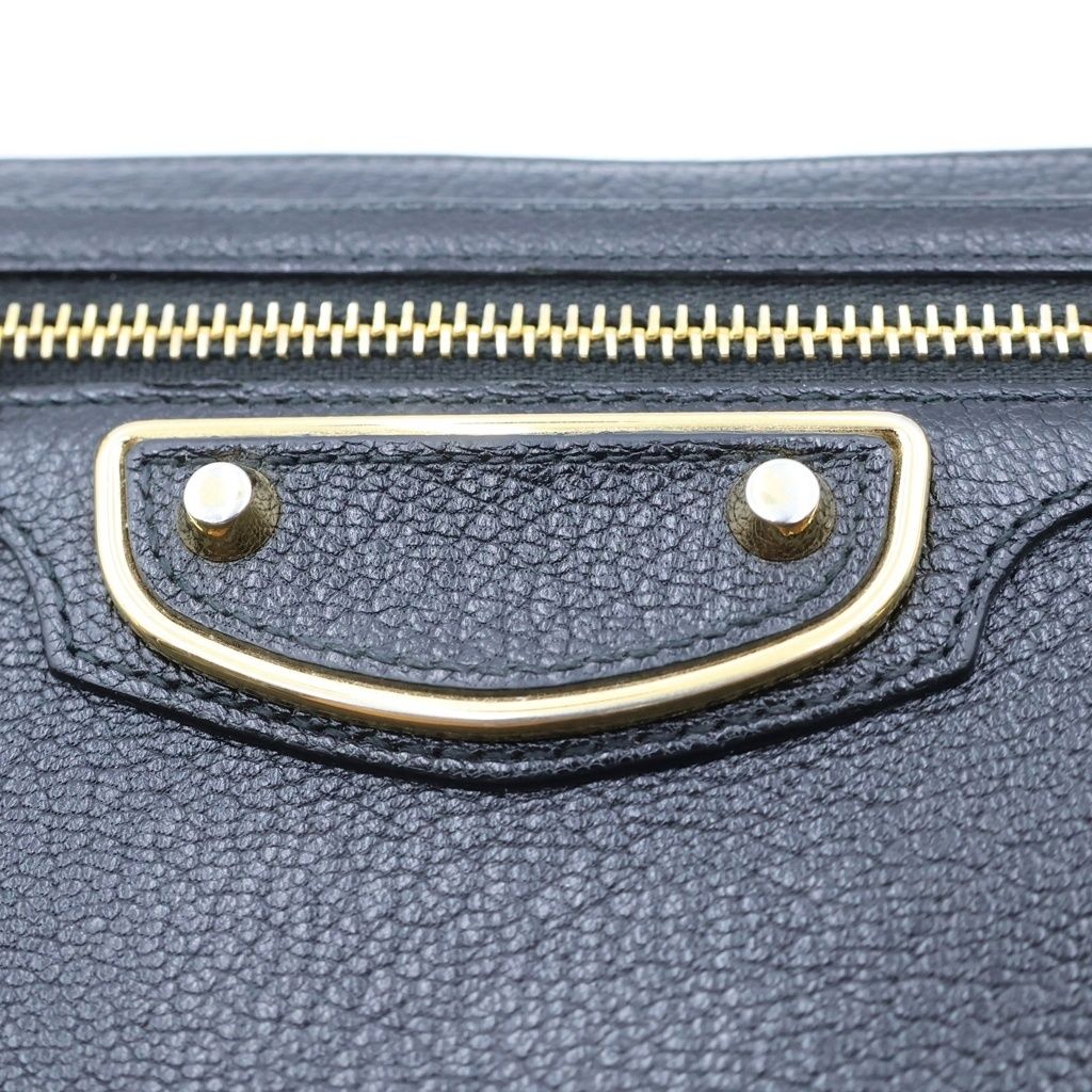 Balenciaga Classic Continental Zip Around Wallet Black Leather — view 4