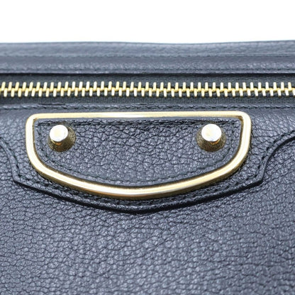 Balenciaga Classic Continental Zip Around Wallet Black Leather — view 4