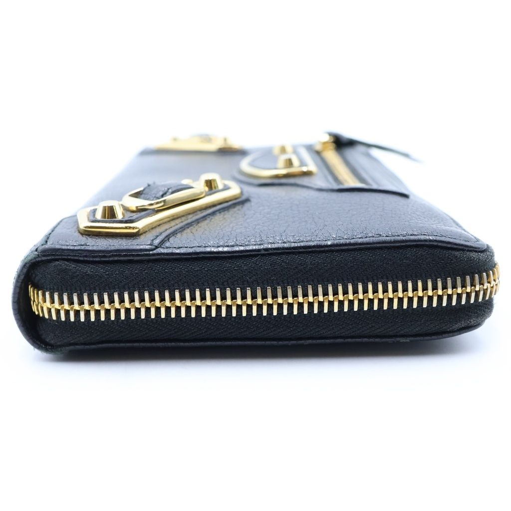 Balenciaga Classic Continental Zip Around Wallet Black Leather — view 3