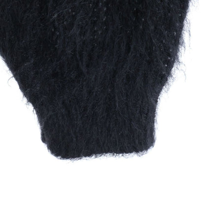 Saint Laurent Paris Logo Mohair Knit Sweater Black — view 5