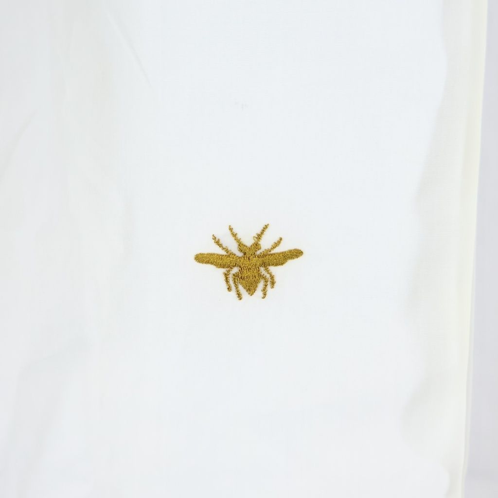 Dior Bee Embroidery Shirt White Cotton 37 — view 6