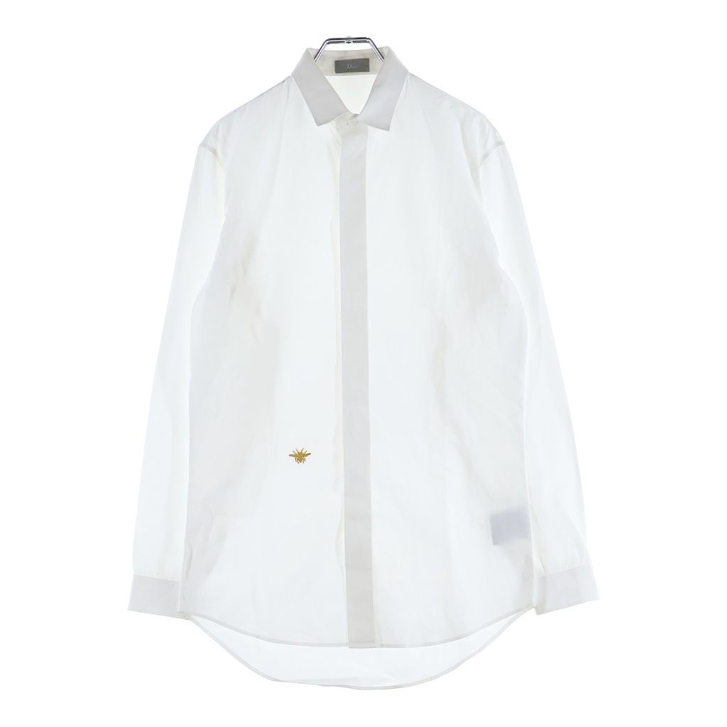Dior Bee Embroidery Shirt White Cotton 37