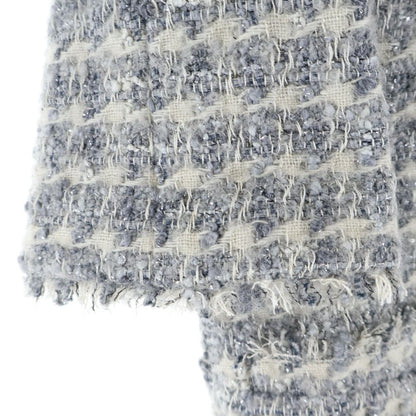 Chanel 05A CC Logo Pearl Button Fancy Glitter Tweed Sleeve Soutien Collar — view 5