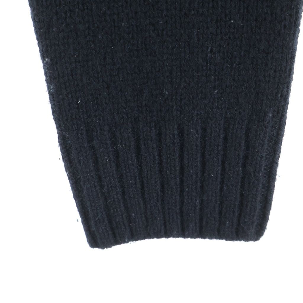 Dior Logo Jacquard Cashmere Crew Neck Long Sleeve Pullover Sweater Black — view 6