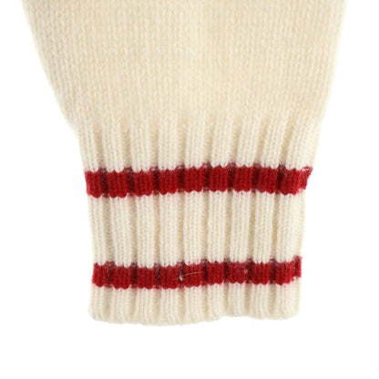 Dior I Love You Embroidery V-neck Long Sleeve Pullover Sweater Ivory Red — view 6