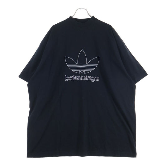 Balenciaga Adidas Trefoil Logo Embroidery Crew Neck Short Sleeve T-Shirt Black