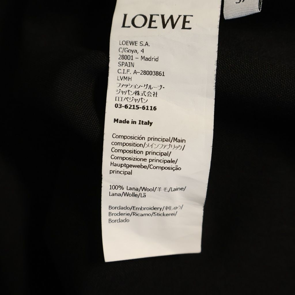 Loewe Sleeve Anagram Logo Embroidery Button Up Long Shirt — view 8
