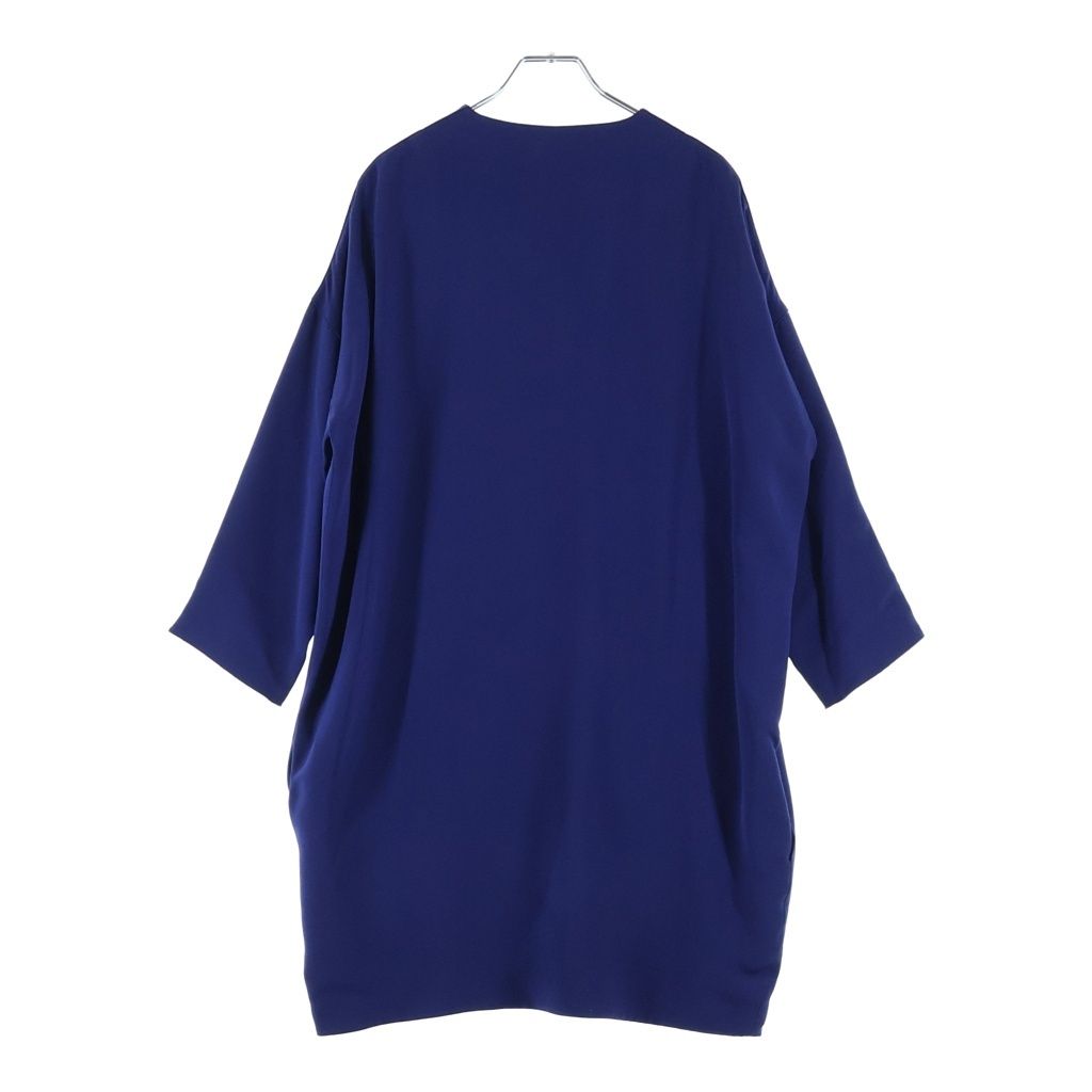 Celine Dress Three Quarter Sleeve Silk Blue — view 2