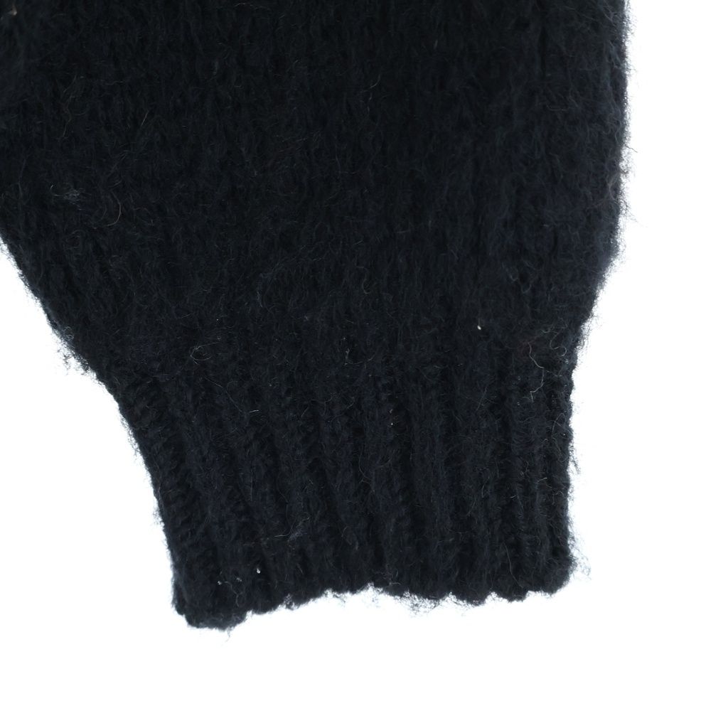 Celine Fair Isle Logo Knit Crew Neck Sweater Wool Black Red — view 5