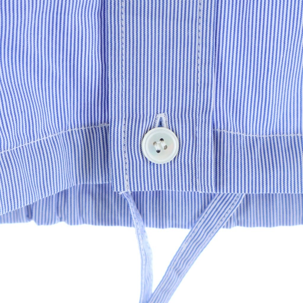 Celine Off Shoulder Shirt Blouse Blue Cotton — view 6