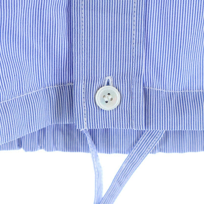 Celine Off Shoulder Shirt Blouse Blue Cotton — view 6