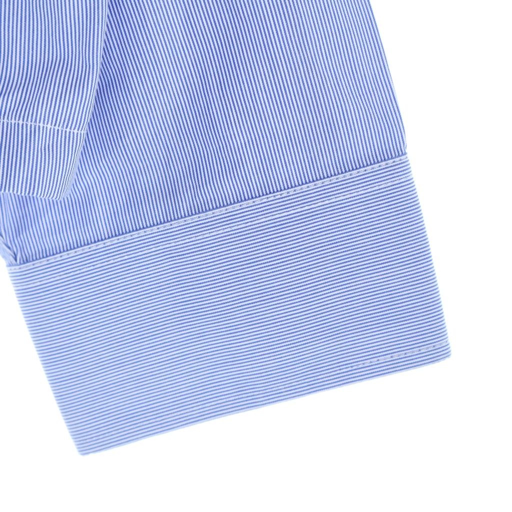 Celine Off Shoulder Shirt Blouse Blue Cotton — view 5