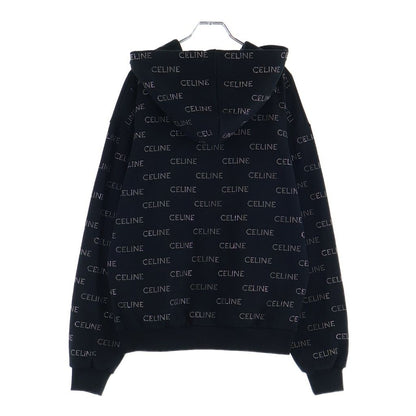 Celine Studded Loose Hoodie Black Cotton — view 2
