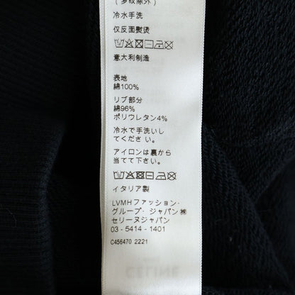 Celine Studded Loose Hoodie Black Cotton — view 8