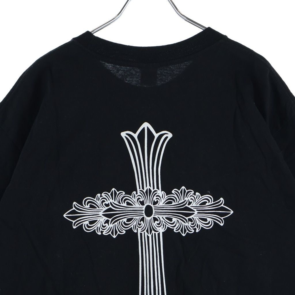 Chrome Hearts Vintage Floral Cross Short Sleeve Tee Back Print Crew Neck — view 4