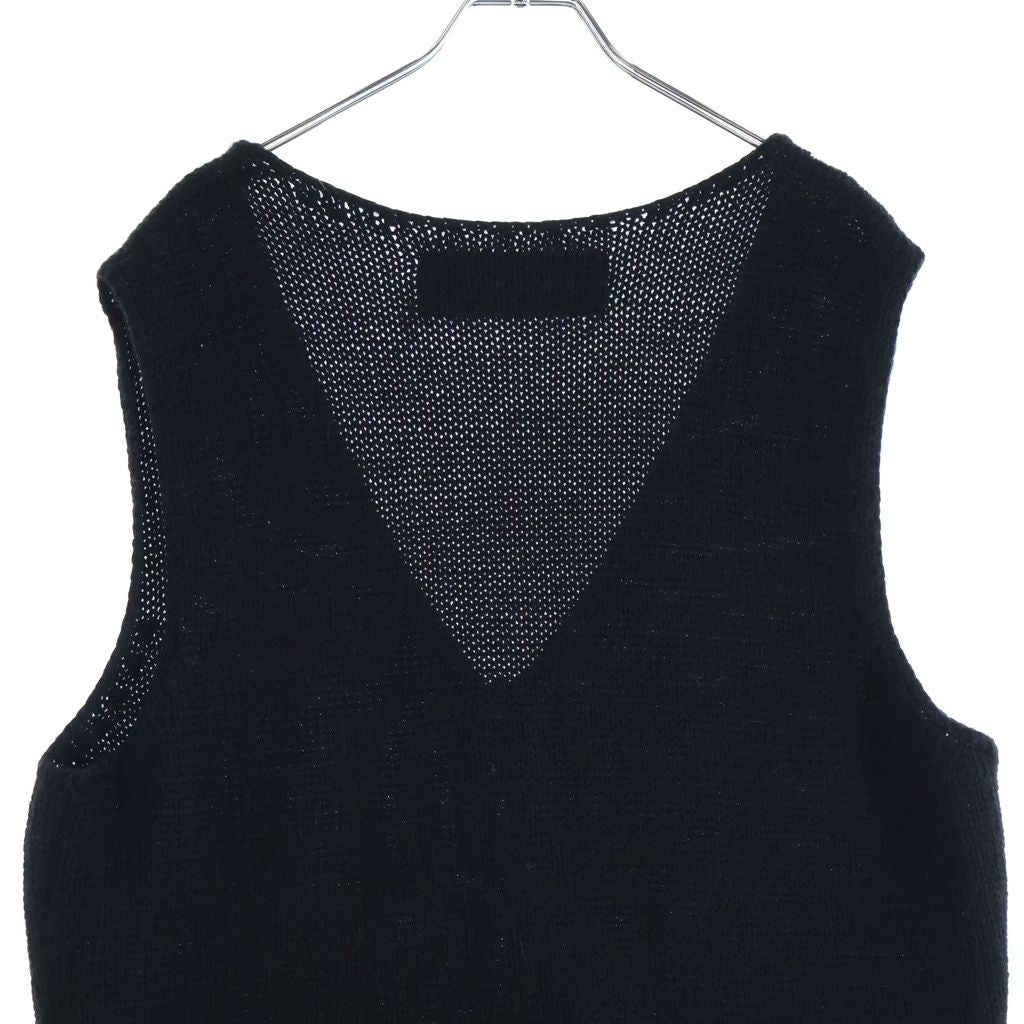 Chrome Hearts Dagger Zip Up Knit Vest Black — view 4